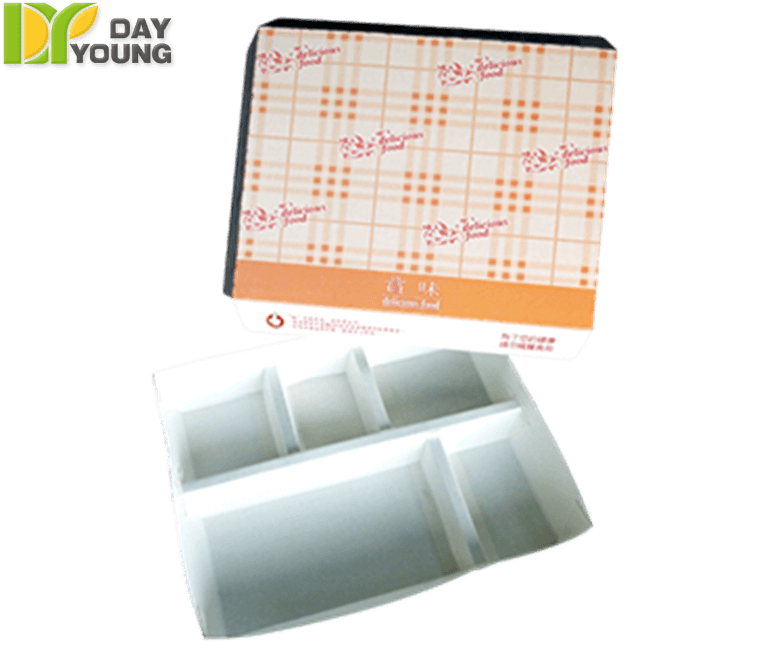 Reusable Food Containers｜Horizontal Divide Box 504 (Removable Cover)｜Paper Food Containers Manufacturer and Supplier - Day Young, Taiwan